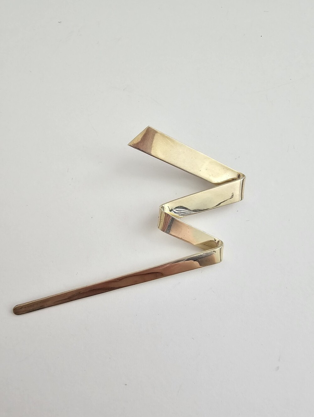 Vintage Mexican Modernist Sterling Silver Zig-Zag Brooch​
